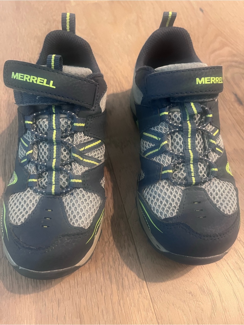 Merrell Kids Navy Green Trail chaser hiking sneakers
